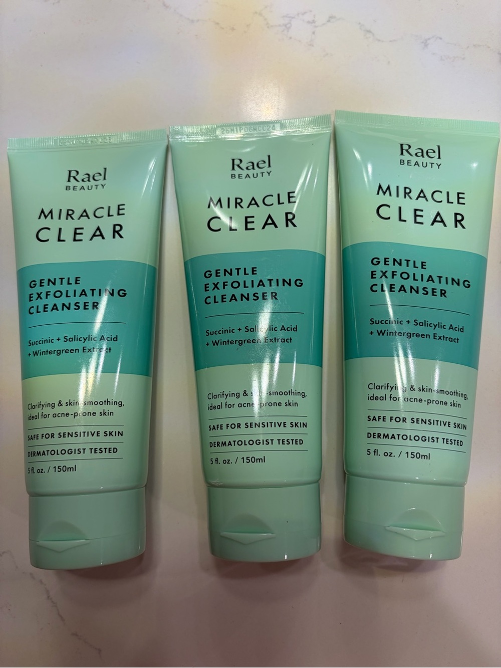 Rael Beauty Miracle Clear Gentle Exfoliating Cleanser lot of 3